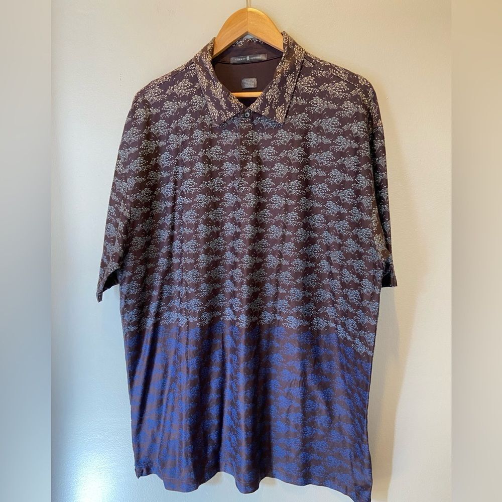 Tiger Woods NWOT Vintage Patterned Polo Shirt XXL